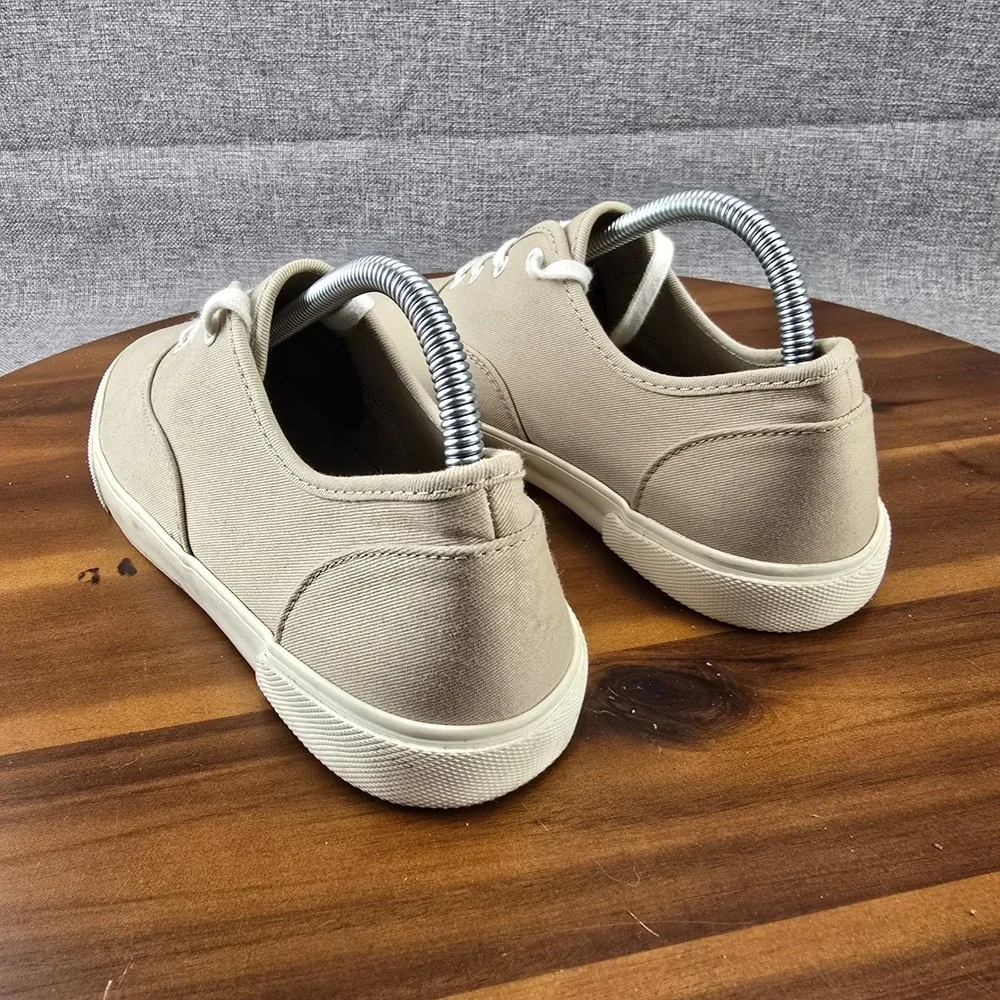 Old Navy Womens Tan Canvas Lace Up Sneakers Size 8 Casual‎ Shoes SZ 8
